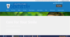 Desktop Screenshot of loganvillefamilydentistry.com